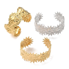 304 женские браслеты-манжеты из нержавеющей стали, ионное покрытие (ip), без кадмия, без никеля и без свинца