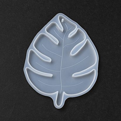 DIY Monstera Leaf Hanging Coaster Silicone Molds, Big Pendant Molds, for UV Resin, Epoxy Resin Craft Making