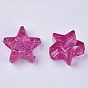 Transparent Acrylic Beads, Dyed, Star