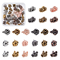 PandaHall Elite 48Pcs 24 Styles Tibetan Style Alloy Beads, Mixed Shapes