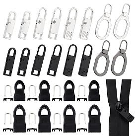 Комплекты слайдеров для молний из сплава и резины