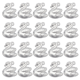 Unicraftale 20Pcs 201 Stainless Steel Charms, Swan