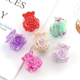 Flower Acetate Claw Hair Clips, For Girls Kids