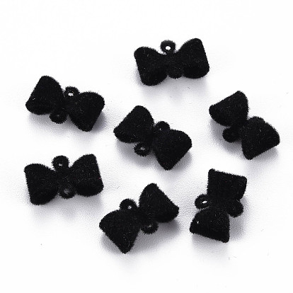 Flocky Brass Links Connectors, Nickel Free, Bowknot