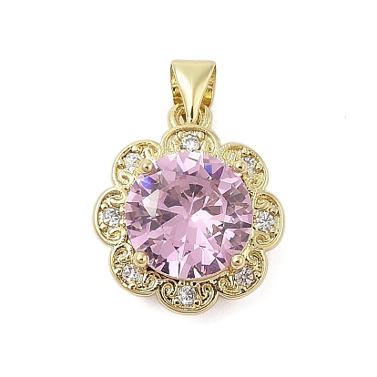 Стойка для цветов, покрытие латунь с подвесками из кубического циркония, долговечный, без свинца и без кадмия