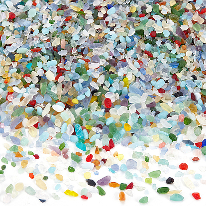 450G Glass Beads, No Hole, Chips for Crafts, Decor