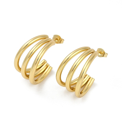 Вакуумное покрытие pvd 201 серьги-гвоздики из нержавеющей стали в форме луны для женщин, с 304 штифтов из нержавеющей стали