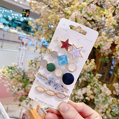 5шт. акриловые заколки для волос из кожи аллигатора, аксессуары для волос для женщин и девочек