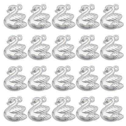 20 pcs 201 dijes de acero inoxidable, cisne