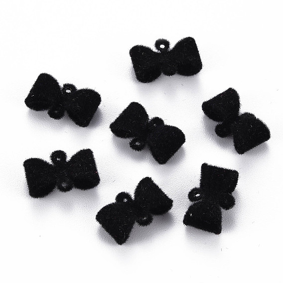 Flocky Brass Links Connectors, Nickel Free, Bowknot