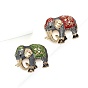 Эмалевые булавки в виде слона, Броши из сплава со стразами для рюкзака