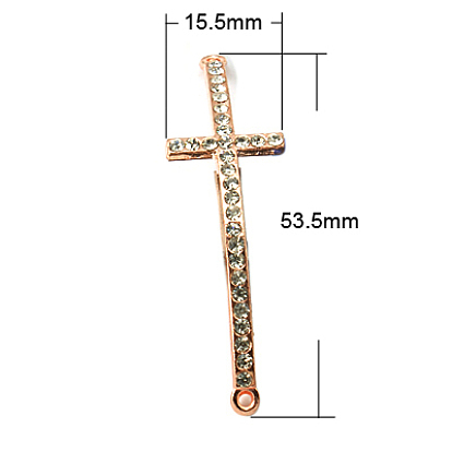 Strassverbinder aus Aluminium, seitlich Quer, 53.5x15.5x3 mm, Bohrung: 1.5 mm