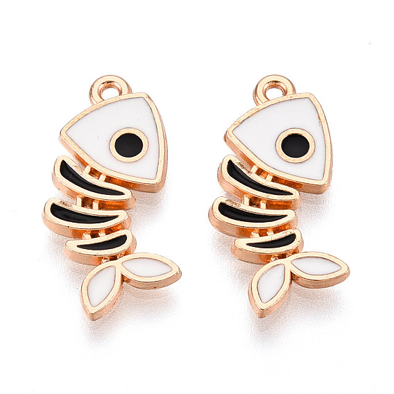 Подвески из сплава и эмали, елочка, без кадмия и без свинца, золотые