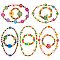 DIY Kids Necklaces Making, with Wood Beads, Iron Spacer Beads and Crystal Thread
