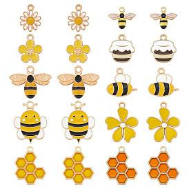 40 шт 10 стили подвески из сплава эмали, разнообразные