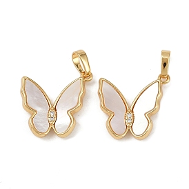 Латунные подвески, с оболочкой, бабочка
