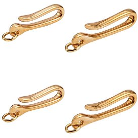 Brass S Hook Clasps, with Jump Rings