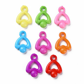 Opaque Acrylic Pendants, Heart