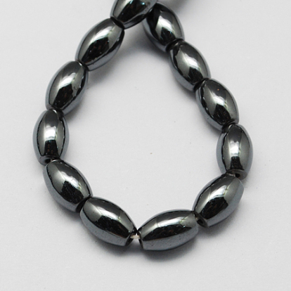 Non-magnetic Synthetic Hematite Beads Strands, Grade A, Oval