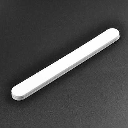 Rectangle Plastic Silver Polishing Stick, 17.8x1.8x0.8cm