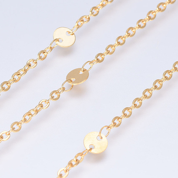 Ионное покрытие (ip) 304 кабельные цепи из нержавеющей стали, с плоскими круглыми ссылкам, пайки, с катушкой, Плоско-овальные