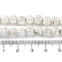Electroplated Natural Lava Rock Beads Strands, Hexagon