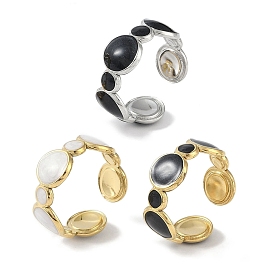 Ионное покрытие (ip) 304 эмалированные кольца на манжетах из нержавеющей стали, круглые открытые кольца для женщин