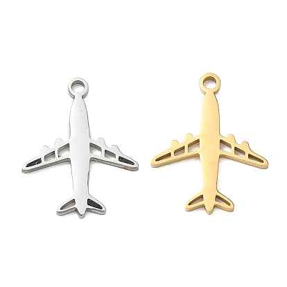 Pendentifs en acier inoxydable, charmes d'avion, découper