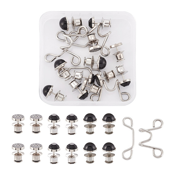 6 наборы 3 стильная регулируемая пряжка-удлинитель талии, с кнопками из цинкового сплава, для джинсов, железные съемные пуговицы