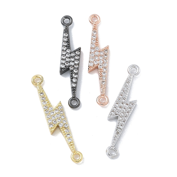 Стойка покрытие латунь микропаве прозрачный кубический цирконий молния болт соединительные подвески, долговечный, без кадмия и без свинца