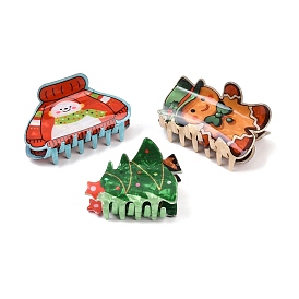 Рождественские заколки-краб с уксусной кислотой для женщин и девочек, со сплавочной фурнитурой