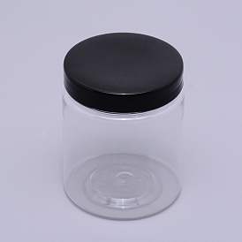 Plastic Bottles Bead Containers, with Black Plastic Stopper