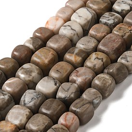 Natural Mixed Stone Beads Strands, Cube