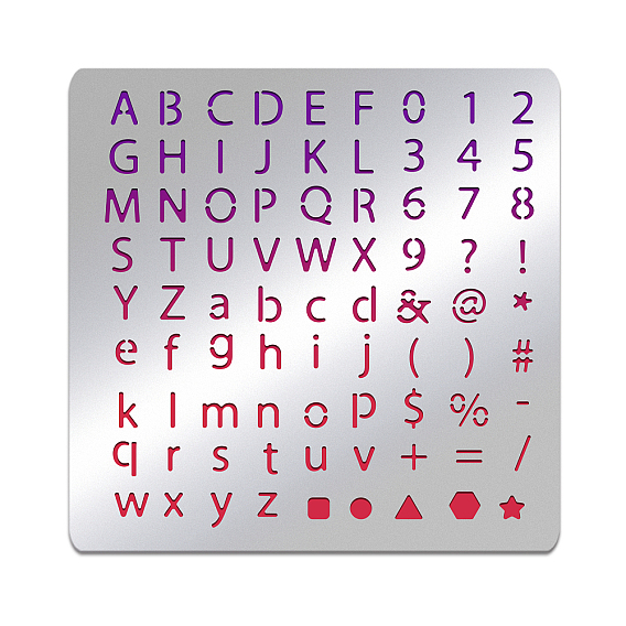 Трафареты для штампов из нержавеющей стали, для diy scrapbooking / фотоальбом, декоративная тисняющая бумажная карточка, матовый цвет нержавеющей стали, буква a ~ z и число 0~9