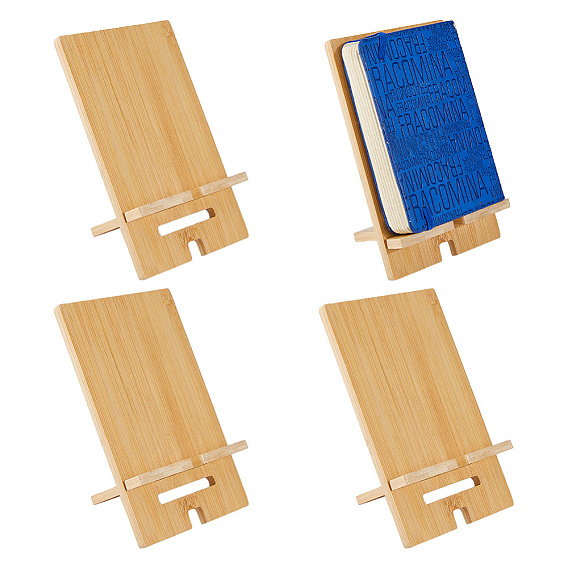 Бамбуковые держатели для мобильных телефонов, прямоугольные