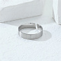 Stainless Steel Open Cuff Ring, Plain Band Ring