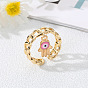 Colorful Hollow Eye Ring, Fashionable Devil's Eye Pendant for Men and Women