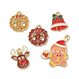 Новогодняя тема сплава эмали подвески, золотые