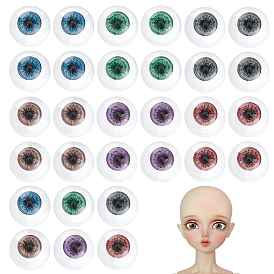 48 пары 6 цвета смоляные безопасные поделки глаза, с распоркой, для поделок куклы игрушки кукольные плюшевые животные изготовление