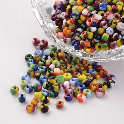 8/0 Opaque Colours Seep Glass Beads, Round Seed Beads