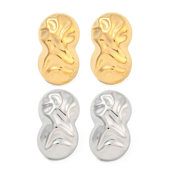 Арахис 304 серьги из нержавеющей стали, серьги-гвоздики для женщин