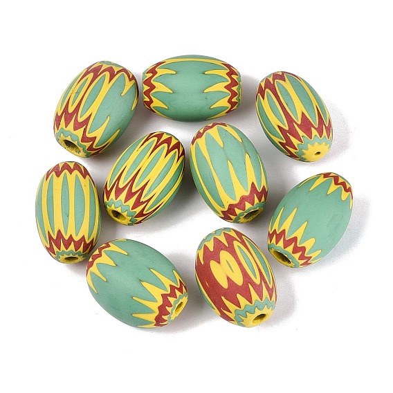 Handgefertigte Millefiori-Glasperlen, Chevron-Perlen, einzelne Blumen-Design