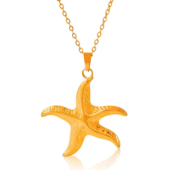 304 Женские ожерелья с подвеской в виде морской звезды из нержавеющей стали
