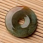 Пончик / пи диск из натурального камня подвески, 30x4~5 мм, отверстие : 6 мм