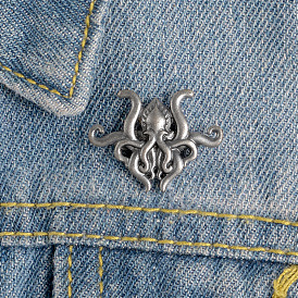 Unique Zinc Alloy Animal Brooches and Octopus Lapel Pins for Suit Jackets
