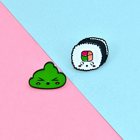Cute Cloud and Sushi Badge Set for Fashion Accessories