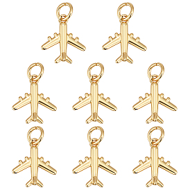 16 шт. Латунные подвески, с целью перехода в кольце, самолет