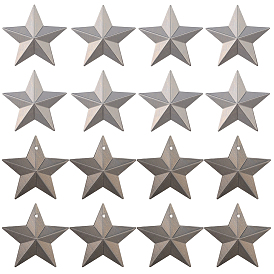 100 шт. 2 стили железные подвески и витринные украшения, звезда