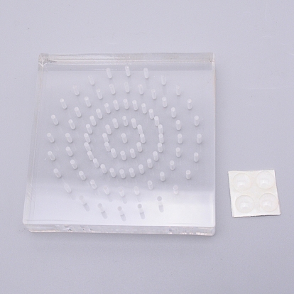 Chasis transparente acrílico, sqaure, 85 agujero, con pegatinas de pegamento