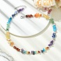 7 Chakra Natural & Synthetic Gemstone Beaded Necklaces, Nuggets